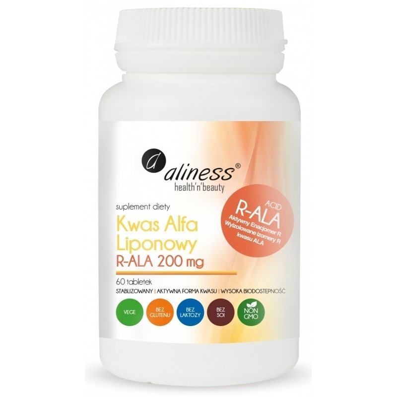 Kwas Alfa Liponowy R-ALA 200 mg 60 tabletek Kwas Alfa Liponowy R-ALA 200 mg 60 tabletek